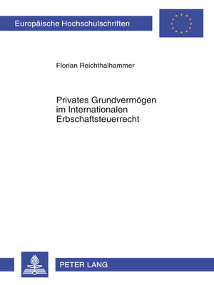cover image of Privates Grundvermoegen im Internationalen Erbschaftsteuerrecht